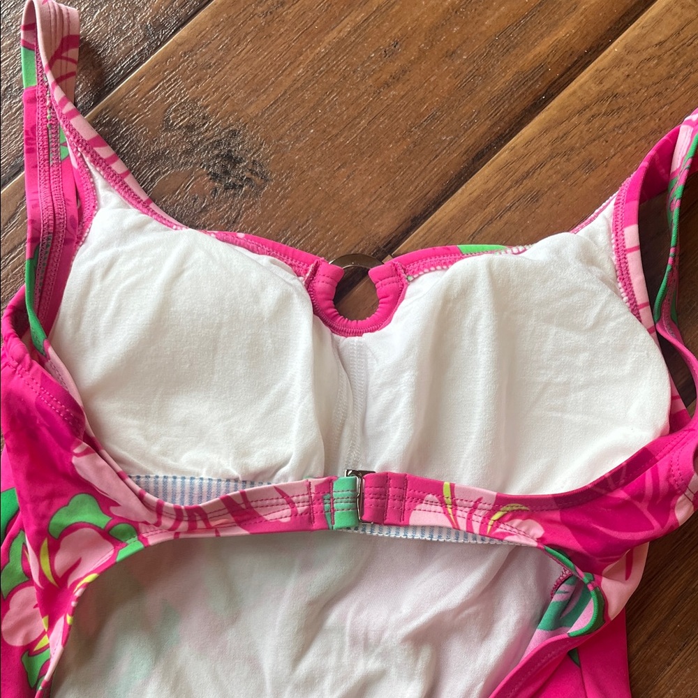 Tommy Hilfiger Pink Floral Swimsuit - Size 10 - Picture 5 of 11